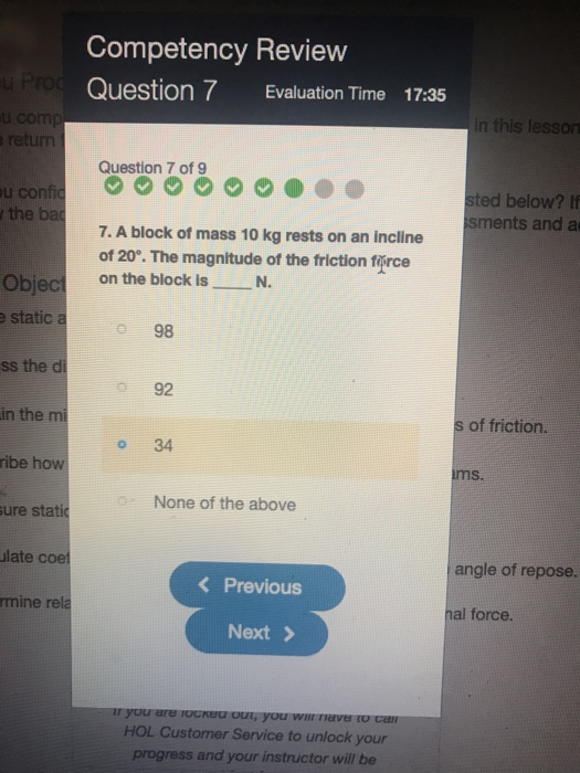 Competency Review Question 7 Evaluation Time 17 35 Su Com A Return In This Lesson Ou Confic The Bac Sted Below If Sment 1