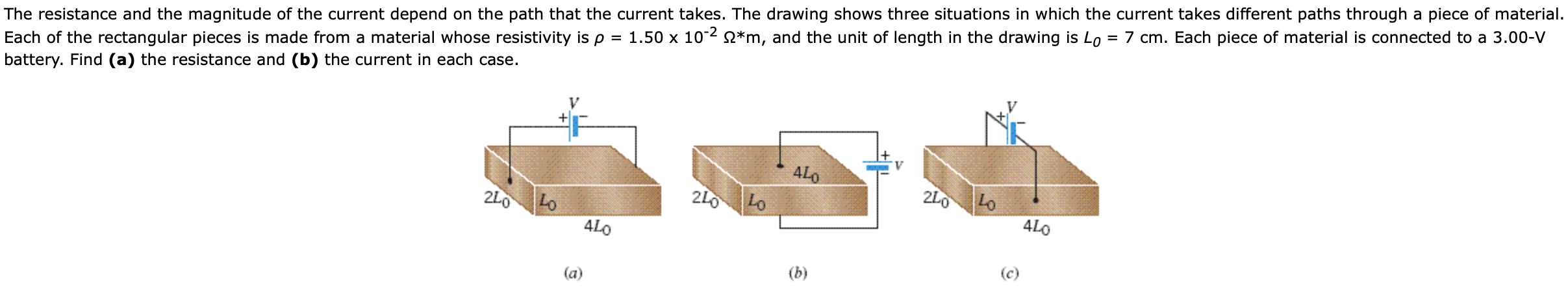 The Resistance And The Magnitude Of The Current Depend On The Path That The Current Takes The Drawing Shows Three Situa 1