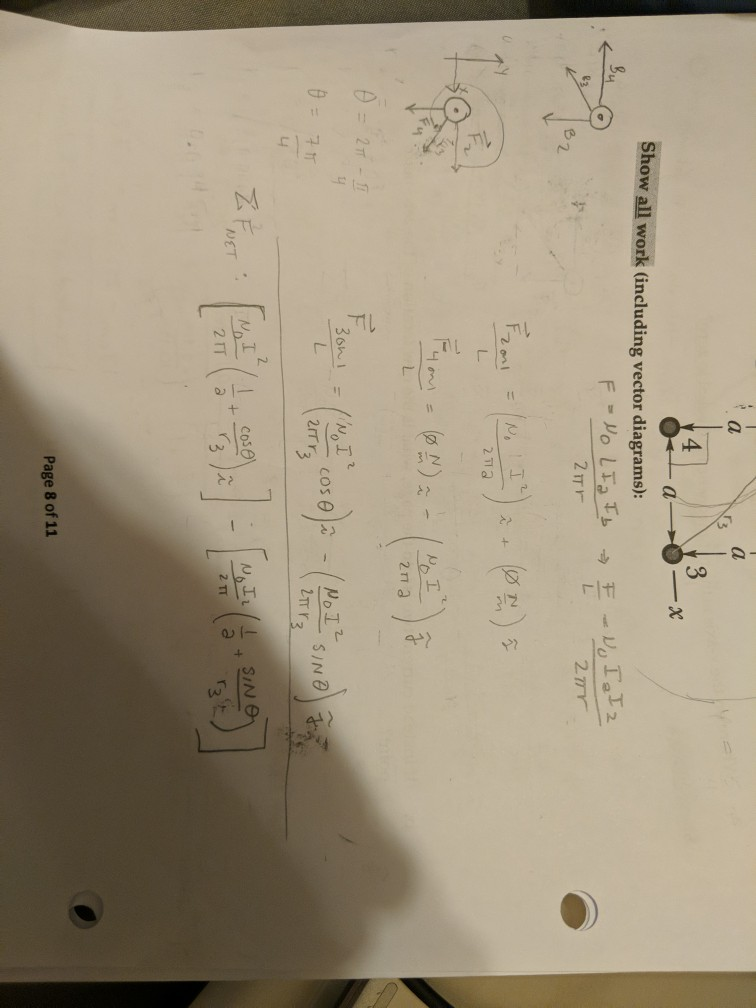 Ch 28 4 10 Points E Below Four Very Long Straight Wires Are Perpendicular To The Page And Their Cross Sections From 2