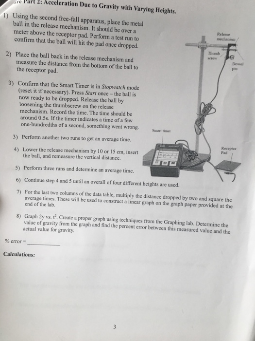 Table 2 Acceleration Due To Gravity With Varying Heights Height Ti T Tag 2y Table 2 Trial 1 2 Trial 2 Trial 3 Trial 4 Q 6