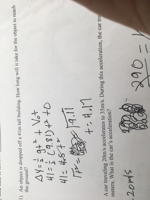 41 2 14 811 Pu 412 457 18 19 11 T 4 11 2 A Car Traveling 20m S Accelerates To 35m S During This Acceleration The Ca 2