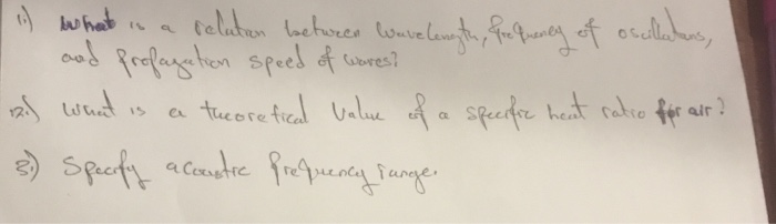 1 What Is A Solution Between Wavelength Frequency Of Oscillatans I And Profagation Speed Of Warres And Want Is A The 1
