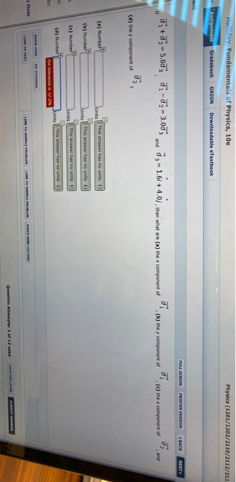 Holiday Fundamentals Of Physics 10e Physics 1201 1202 2110 2112 211 Assignment Gradebook Orion Downloadable Etextbook 1