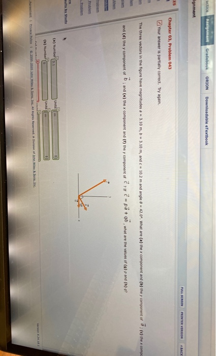Actice Assignment Gradebook Orion Downloadable Etextbook Gnment Full Screen Printer Version Back Chapter 03 Problem 043 1