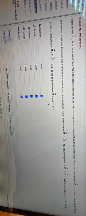 Ources Chapter 03 Problem 040 S In The 22 From Oblem Displacement On Is In The Ye Plane 56 6 From The Positive Directio 1