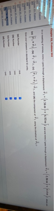 Chapter 03 Problem 042 4 4 Chapter 3 Problem In A Meeting Of Mimes Mime 1 Goes Through A Displacement 01 And Wina 1