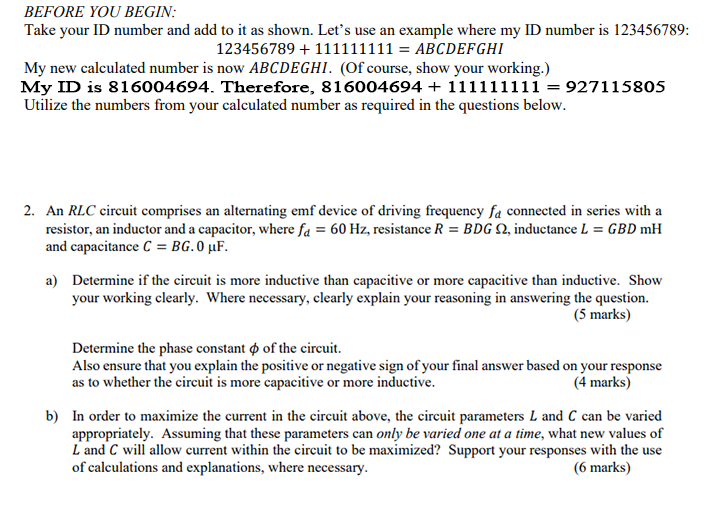 Before You Begin Take Your Id Number And Add To It As Shown Let S Use An Example Where My Id Number Is 123456789 1234 1