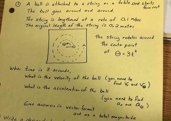 A Ball Is Attached To A String On A Table And Starts From Rest The Ball Goes Around And Around The String Is Lengthered 1