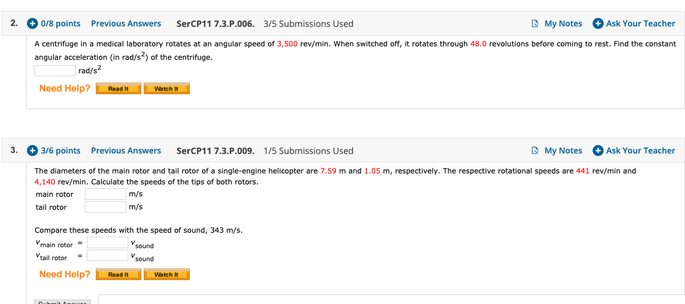 3 5 Submissions Used My Notesask Your Teacher A Centrifuge In A Medical Laboratory Rotates At An Angular Speed Of 3 500 3