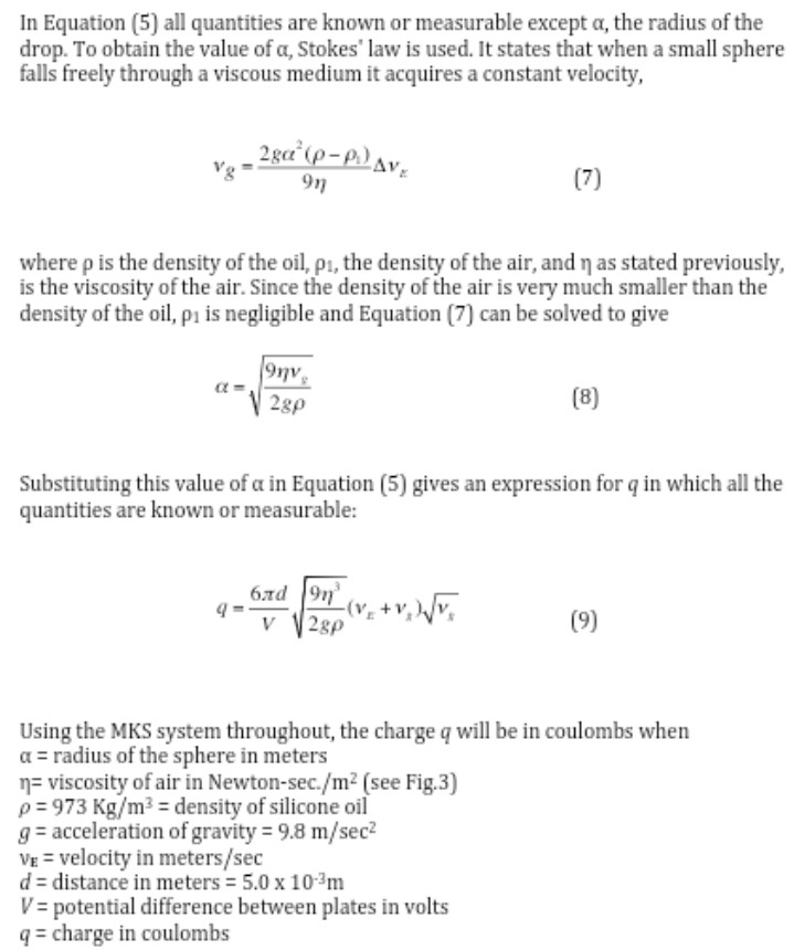 2 Given That A Any V 2gp Show That For An Oil Drop With Mass M Which Has Reached Constant Or Terminal Velocity 3