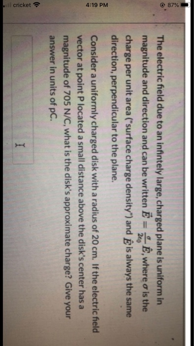 87 This Problem Checks That You Understand How Electric Potential Units Of Volts Is Related To Energy Units Of Jou 3