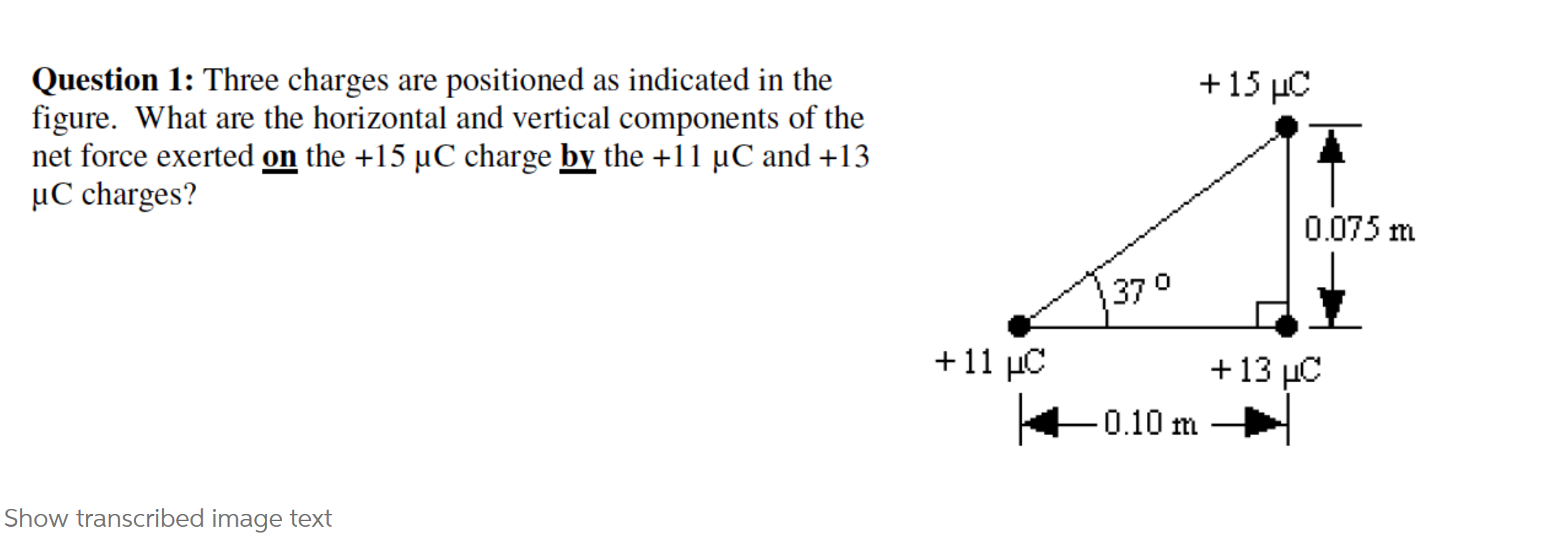 2 If There Is No Charge Of 13 Uc What Is The Electric Field On This Location Due To Two Charges 1