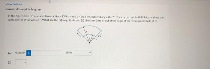 View Policies Current Attempt In Progress In The Figure Two Circular Ares Have Radila 13 8 Cm And B 104 Cm Subtend 1