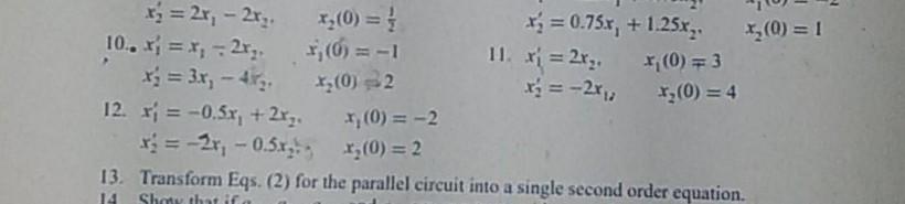 6 Reduce The System 1 To A System Of First Order Equations Of The Form 12 7 Systems Of First Order Equations Can 3