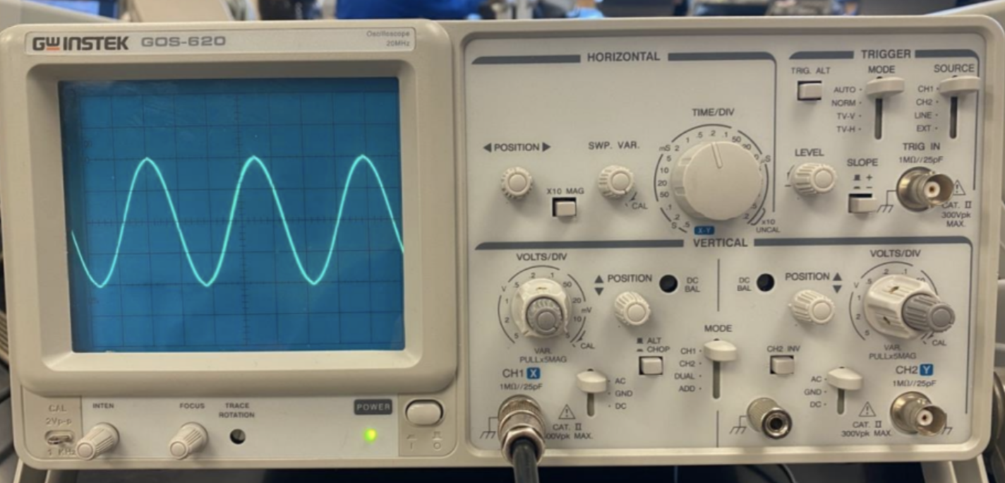 Gwinstek Gos 620 Op 20e Horizontal Trigger Mode Trg Alt Source C Time Div Auto Norm Tv V Tv H Chi Ch2 Une Ext Positio 1