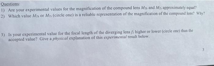 Objectives 1 Introduce The Thin Lens Equation And Magnification Calculations For Simple Optical Systems 2 Investigate 5