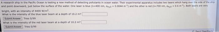 A Research Ship In The Pacific Ocean Is Testing A New Method Of Detecting Pollutants In Ocean Water Their Experimental 1