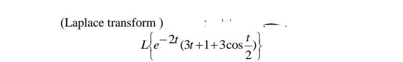 Laplace Transform 27 3t 1 3cos 2 1