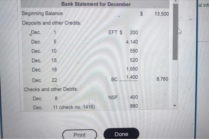 Additional Data For The Click The Icon To V The December Cash Records Of Buffy Insurance Follow Click The Icon To View 6