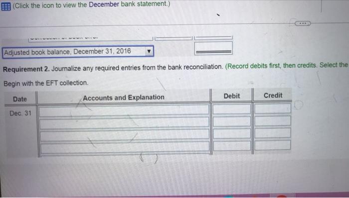 Additional Data For The Click The Icon To V The December Cash Records Of Buffy Insurance Follow Click The Icon To View 10