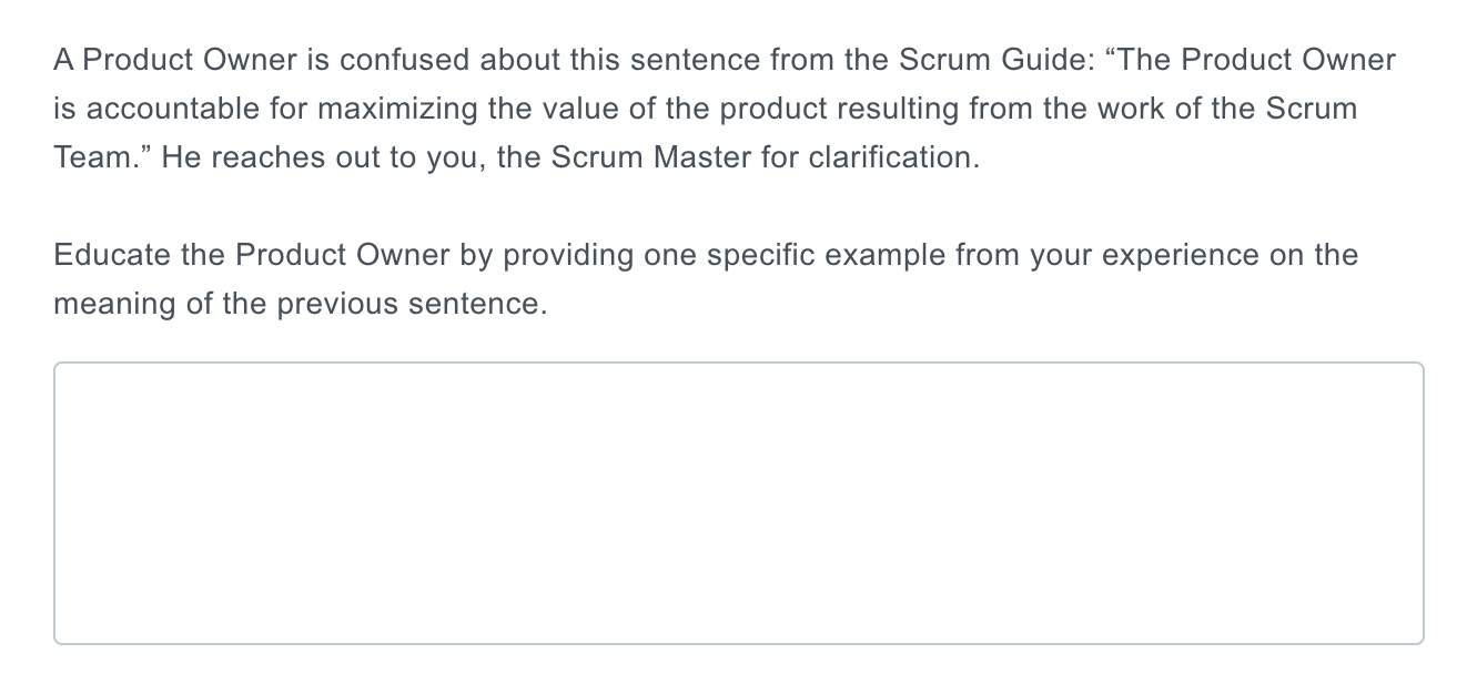 A Product Owner Is Confused About This Sentence In The Scrum Guide