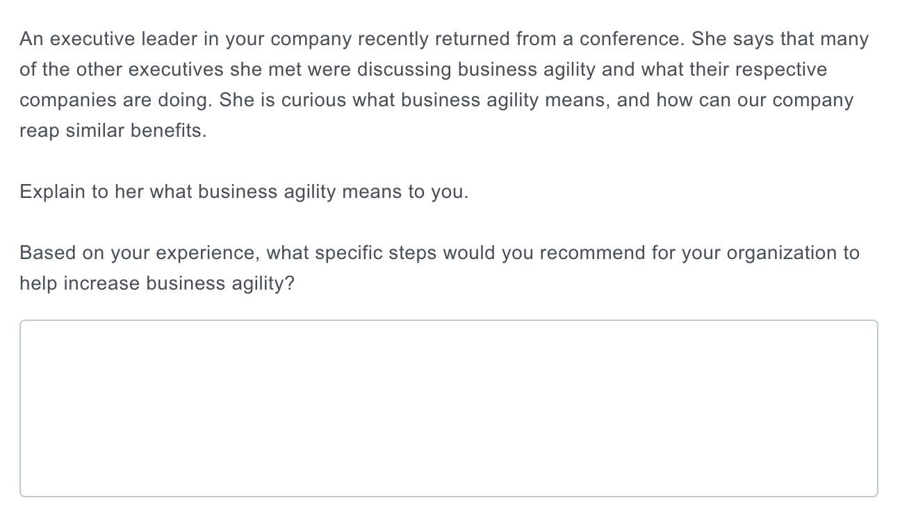 An Executive Leader In Your Company Recently Returned From A Conference