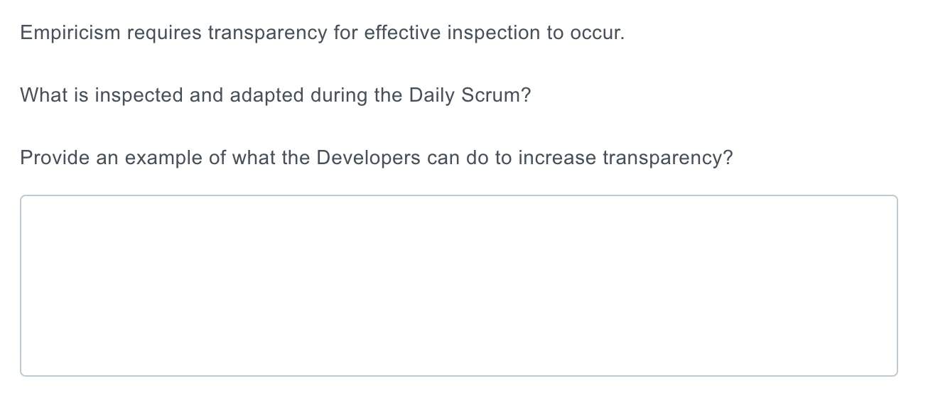 Empiricism Requires Transparency For Effective Inspection
