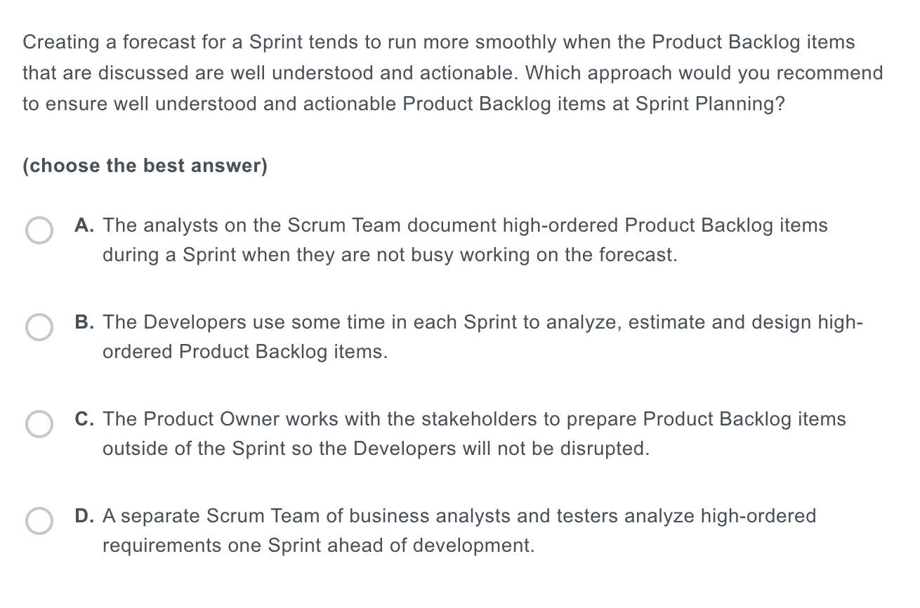 Creating A Forecast For A Sprint Tends To Run