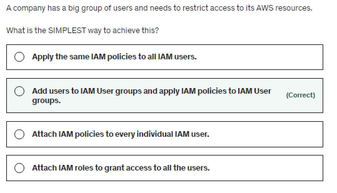 A Company Has A Big Group Of Users And Needs To Retrict Access