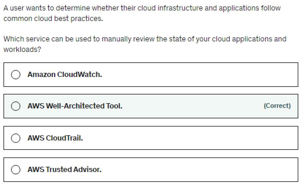 A User Wants To Determine Whether Thier Cloud Infrastructure And Applications