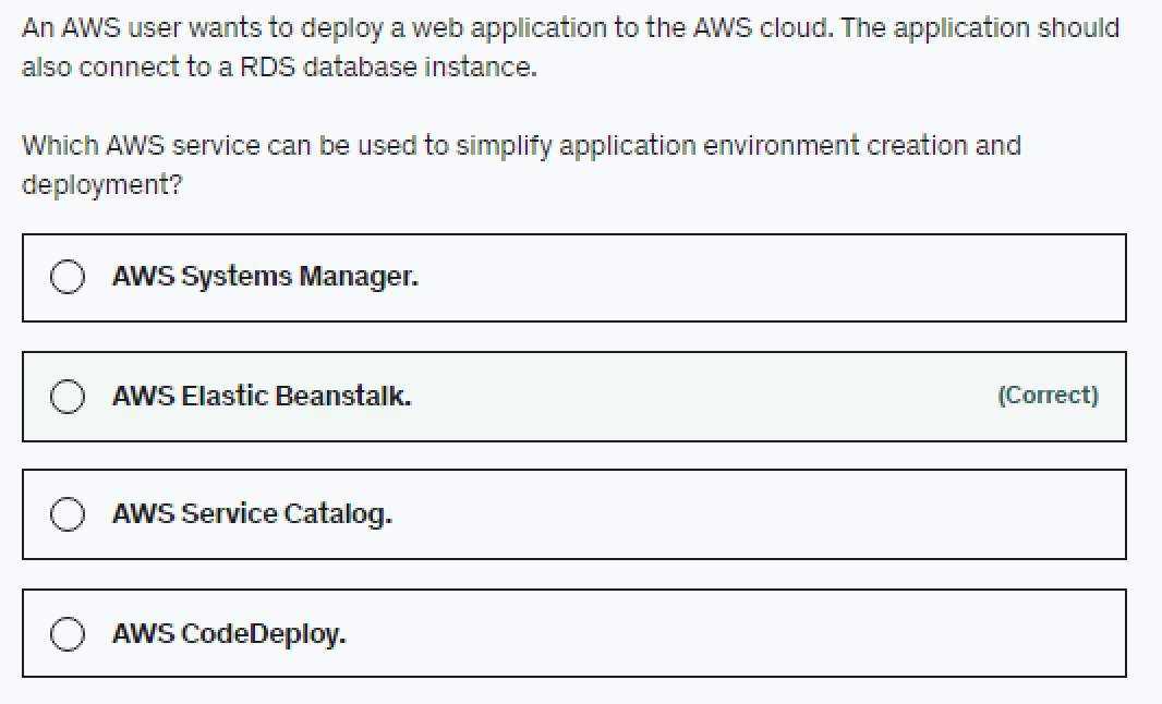 An Aws User Wants To Deploy A Web Application