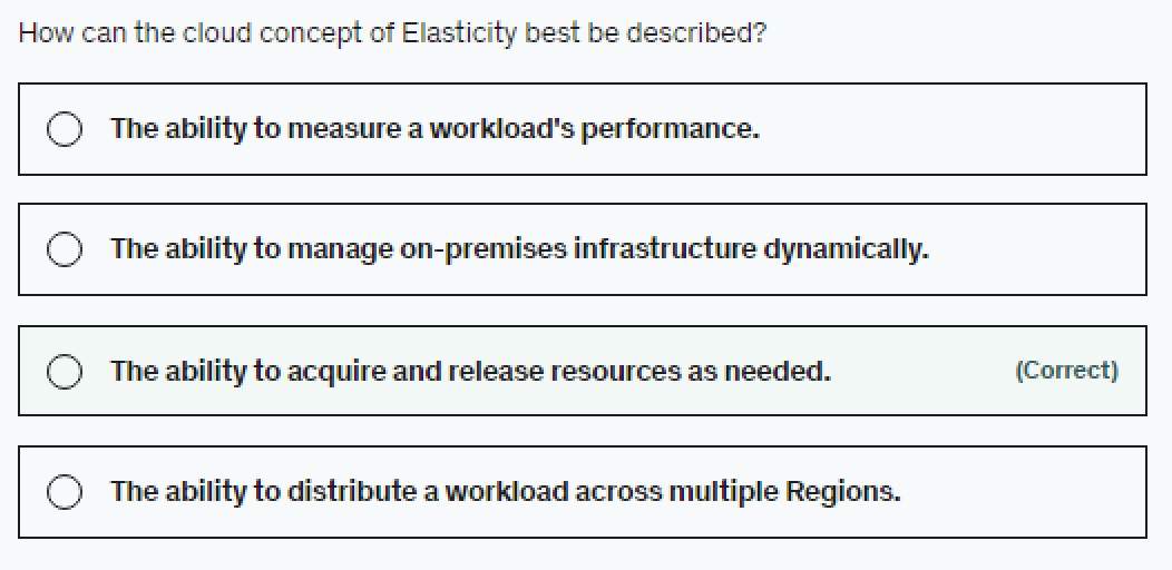 How Can The Cloud Concept Of Elasticity Best Be Described