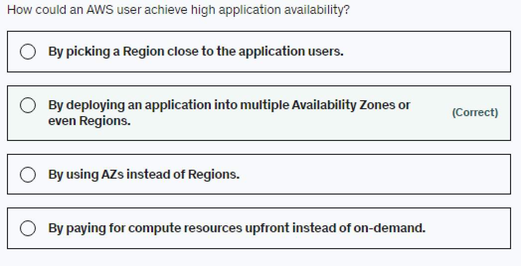 How Could An Aws User Achieve High Application Availabilty