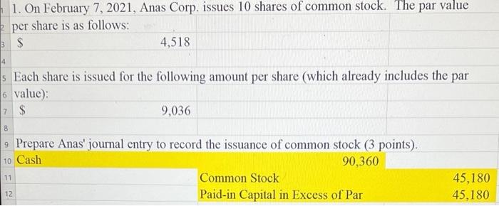 B D 1 Prepare A Balance Sheet With The Data Provided In Part 3 Of The Problem 6 Tab The Balance Sheet Does Not Need 2