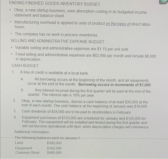Budgeted Sales Of The Company S Only Product For The Next Five Months Are January 8 600 Units February 6 100 Units Mar 3