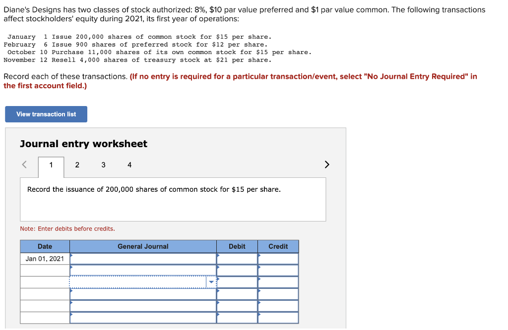 Diane S Designs Has Two Classes Of Stock Authorized 8 10 Par Value Preferred And 1 Par Value Common The Following 1