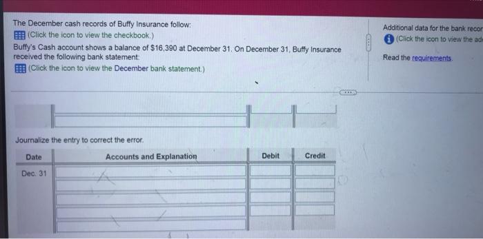 Data Table Cash Receipts Cash Payments Date Cash Debit Check No Cash Credit Dec 4 4 140 1416 860 9 550 1417 140 14 8
