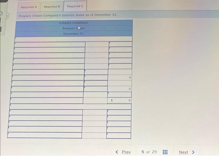 The Adjusted Tal Balance For Chiara Company As Of December 31 Follows 110 200 54 500 22 000 170 000 16 000 160 000 1 4