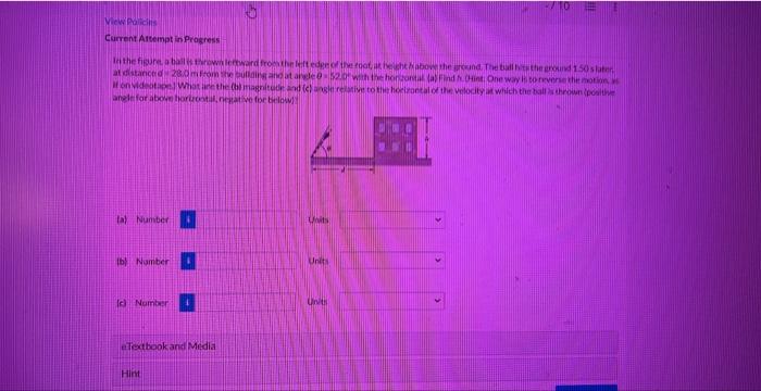Niewerelis Eurrent Arsemptin In Prociess A Number In The Figure A Ball Is Thrown Ieftward Fromthe Left Edget Of The R 1
