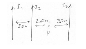10 Three Wires Are Parallel And Carry Currents I1 4 1 A I2 5 3 A And I3 2 5 A In The Same Direction As Shown Calcu 2