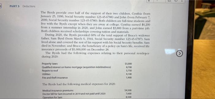 Tax Return Problems 41 Alice And Bruce M Byrd Are Married Taxpayers Who File A Joint Return Their Social Security Num 2