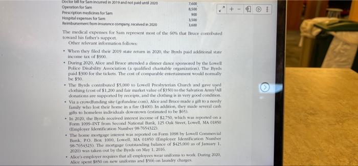 Tax Return Problems 41 Alice And Bruce M Byrd Are Married Taxpayers Who File A Joint Return Their Social Security Num 3