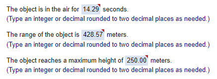Find The Time Of Flight Range And Maximum Height Of The Following Two Dimensional Trajectory Assuming No Forces Other 2