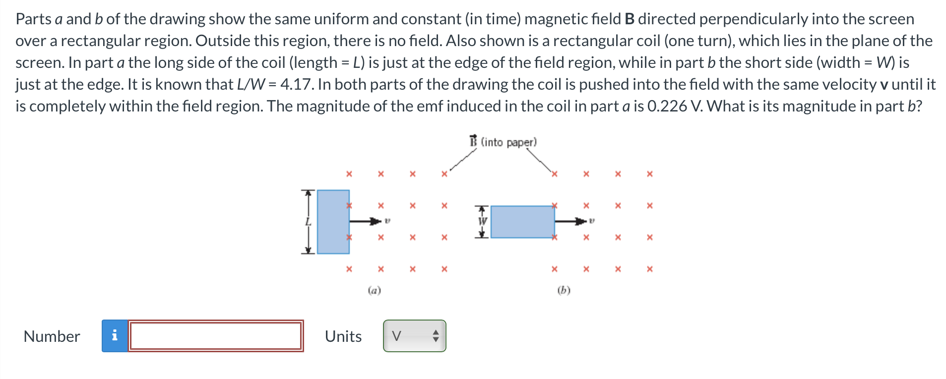 Parts A And B Of The Drawing Show The Same Uniform And Constant In Time Magnetic Field B Directed Perpendicularly Into 1