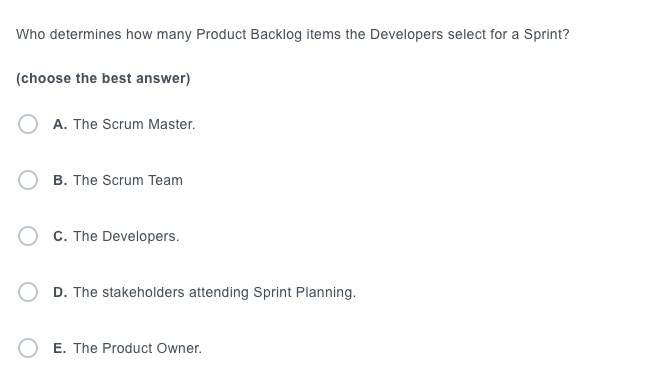Who Determines How Many Product Backlog Items