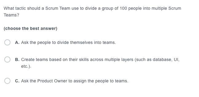 What Tactic Should A Scrum Team Use To Divide