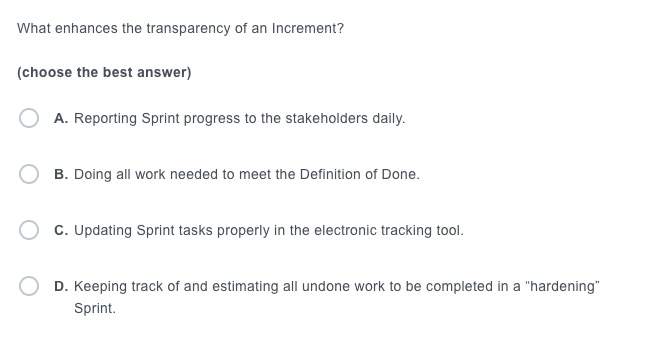 What Enhances The Transparency Of An Increment