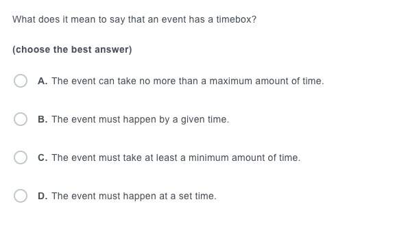 What Does It Mean To Say That An Event Has A Timebox