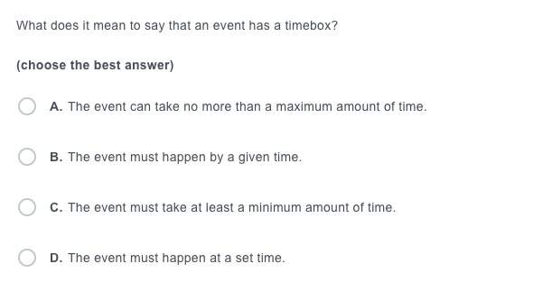 What Does It Mean To Say That An Event Has A Timebox