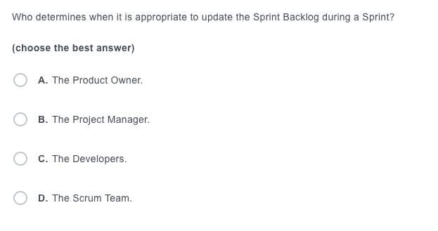 Update The Sprint Backlog During Sprint